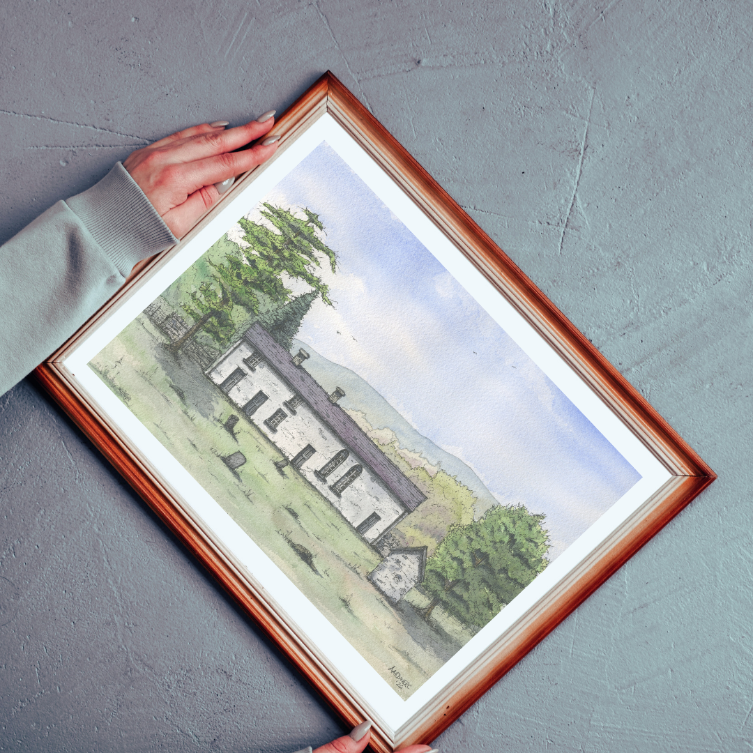 Welsh Painting of Soar-y-mynydd Chapel, Mid Wales