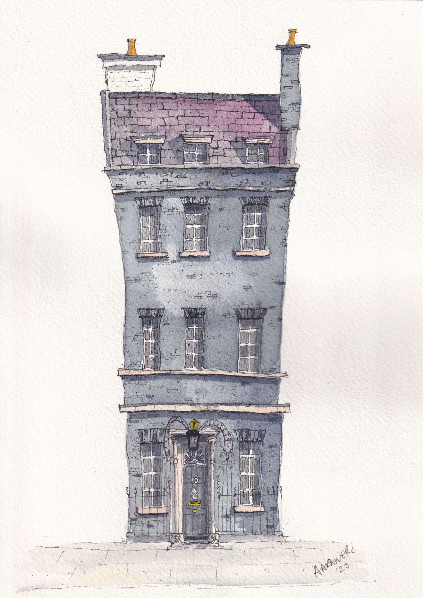 Quirky Print of 10 Downing Street,London, SW1A 2AA