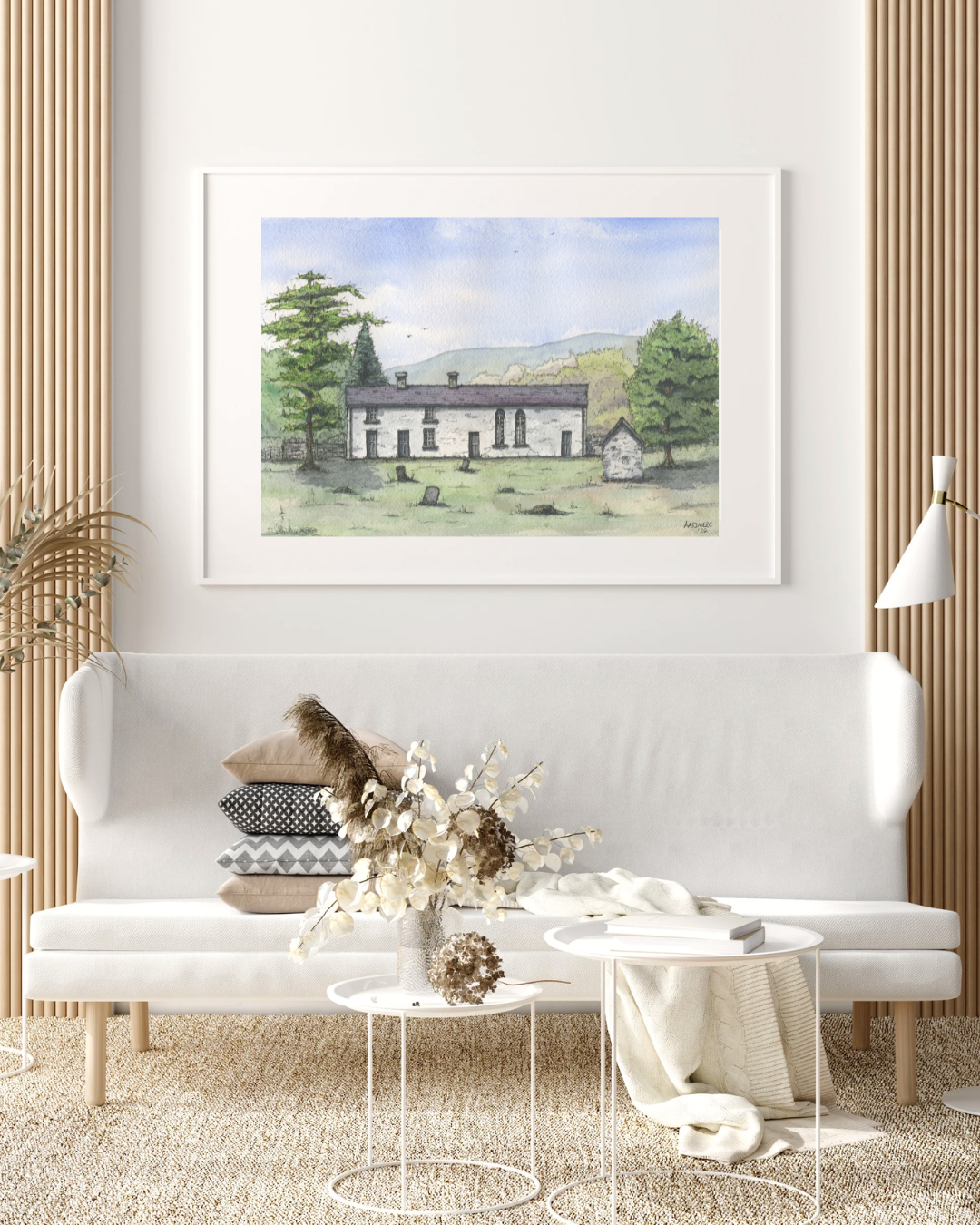 Welsh Painting of Soar-y-mynydd Chapel, Mid Wales
