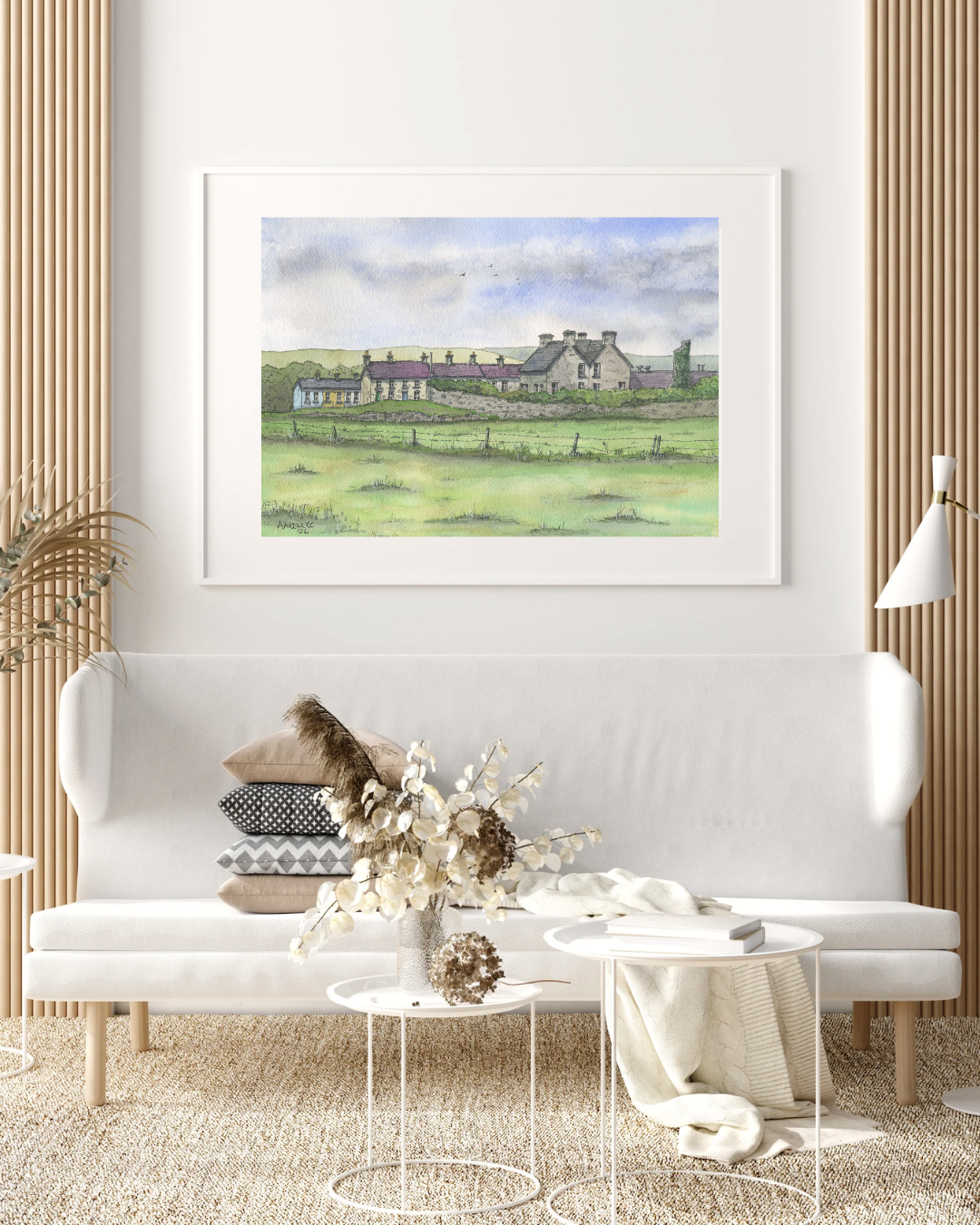 Original Water colour of Old Machynys Farm, Llanelli