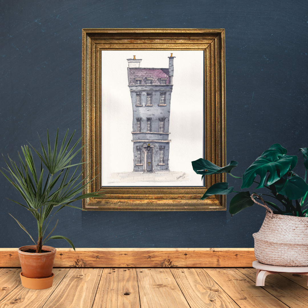 Quirky Print of 10 Downing Street,London, SW1A 2AA