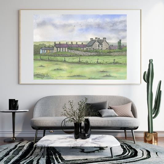 Original Water colour of Old Machynys Farm, Llanelli