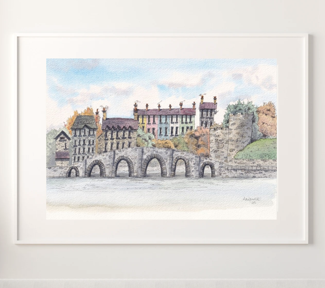 Aberteifi, Cardigan Bridge and Castle, West Wales